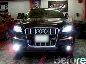 audi Q7 HID 取付 販売 HID化 LED ラグジュアリー 外車 専門店 大阪 ガレージアクト