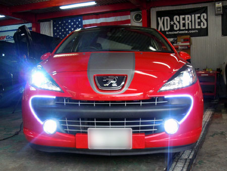 プジョー207 HID LED 輸入車 カスタム 販売 オークション代行 専門店 大阪 ガレージアクト