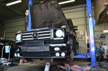 Ｇ55ロング　ブラバスＫ8の整備　エンジンマウント　Ａ/Ｔマウント　ショック（コニー）交換